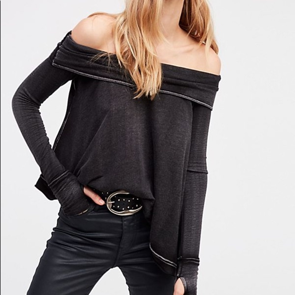 Free people Foggy Day Red Top